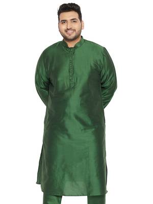 Green Viscose Blend Kurta 1