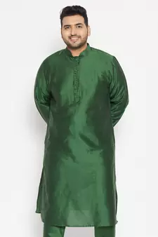 Green Viscose Blend Kurta