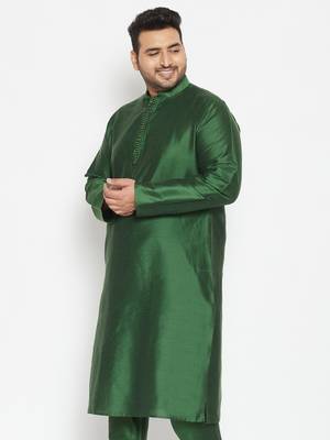 Green Viscose Blend Kurta 3