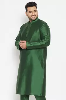 Green Viscose Blend Kurta