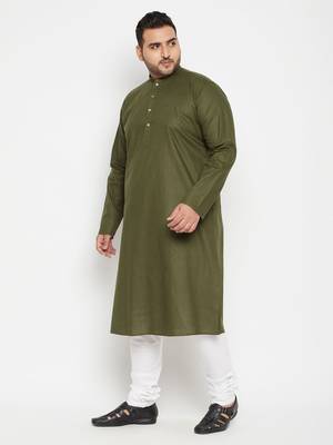 Mint Green And White Cotton Blend Kurta Pyjama Set 3