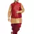 Rose Gold, Maroon And White Silk Blend Jacket Kurta Dhoti Set