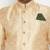 Gold woven silk blend men-kurtas