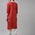 Red printed cotton ethnic-kurtis