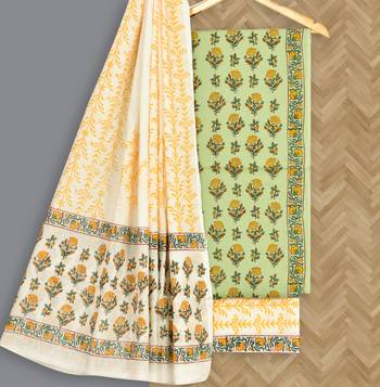 Raniwala Coton Handblock Printed Salwar Suit Material  1