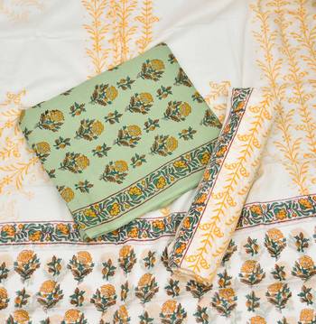 Raniwala Coton Handblock Printed Salwar Suit Material  2