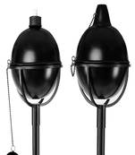 Ball Black oil lamp (Set of 2)