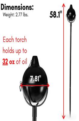 Ball Black oil lamp (Set of 2) 4