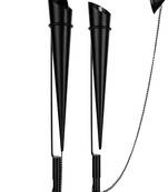 Cone Black oil lamp (Set of 2)