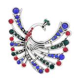 Multicolor crystal brooch