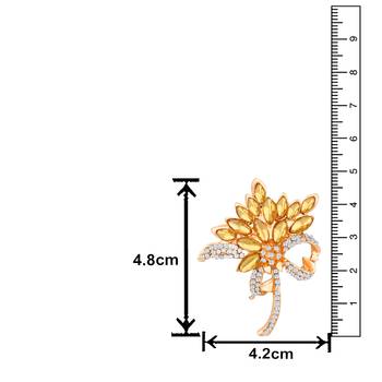 Brown crystal brooch 3