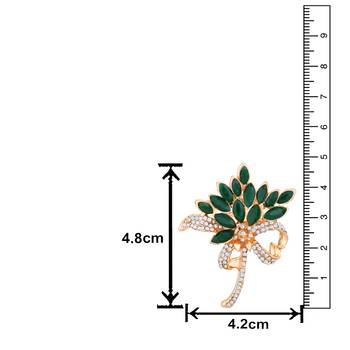 Green crystal brooch 3