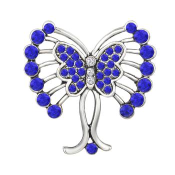 Blue crystal brooch 1