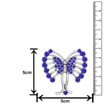 Blue crystal brooch 3