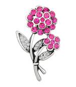 Pink crystal brooch
