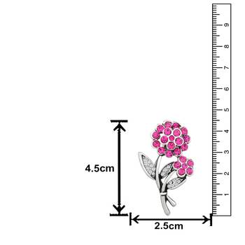 Pink crystal brooch 3