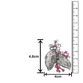 Pink crystal brooch 3