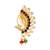 Vighnaharta Gold Plated with CZ stone Non Piercing Maharashtrian Nath Nathiya. Nose Pin for women VFJ1086NTH-Press-Multi