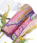 African Print Multi Colour Silkmul Full Width Scarf