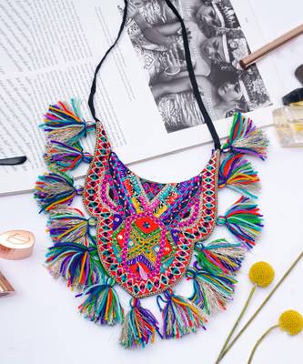 Amritsar Multi Colour Embroidered Necklace 1