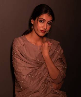 Metallic Brown Malhar Anarkali Suit Set 6