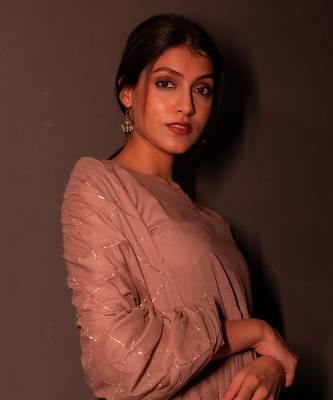 Metallic Brown Malhar Anarkali Suit Set 8