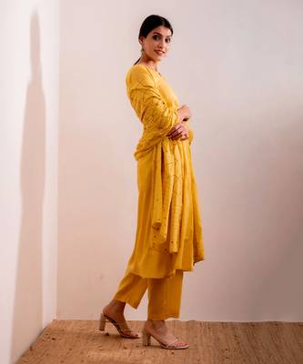 Yellow Marz Anarkali Suit Set 2
