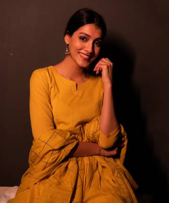 Yellow Marz Anarkali Suit Set 3