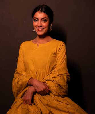 Yellow Marz Anarkali Suit Set 4