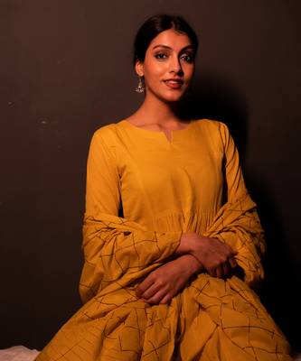 Yellow Marz Anarkali Suit Set 5