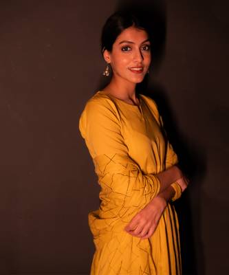 Yellow Marz Anarkali Suit Set 6