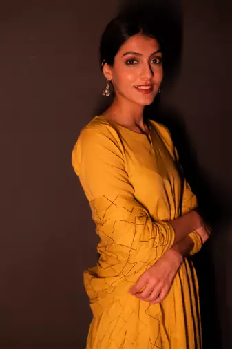 Yellow Marz Anarkali Suit Set