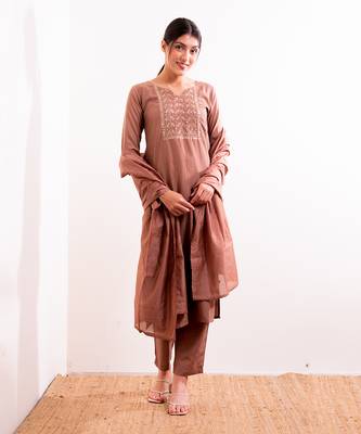 Nude Myra Straight Fit  Suit Set 6