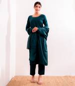 Turquoise  Naina Straight Fit  Suit Set