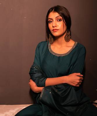 Turquoise  Naina Straight Fit  Suit Set 7