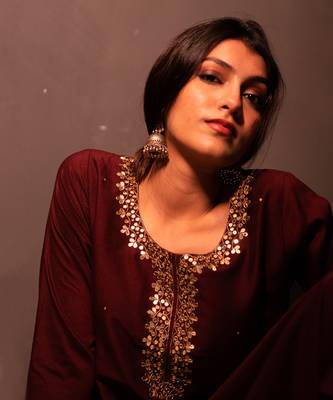 Maroon Saba Straight Fit Kurta Set 10