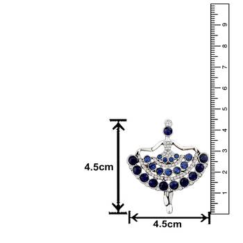 Silver crystal brooch 3