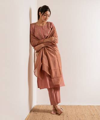 Coral Coral Straight Fit Kurta Set 6