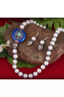 Blue necklaces