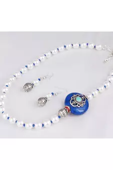 Blue necklaces