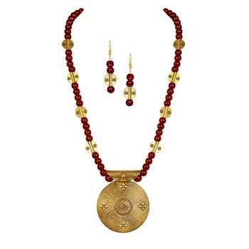 Maroon necklaces 1