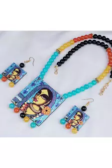 Blue necklaces