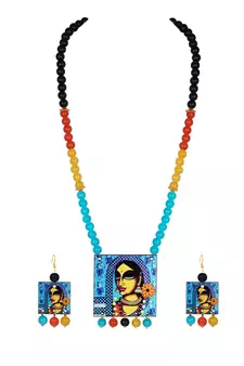 Blue necklaces