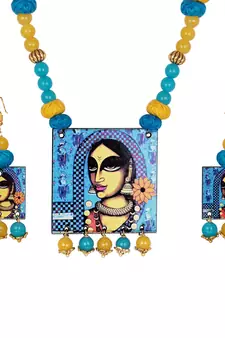 Blue necklaces