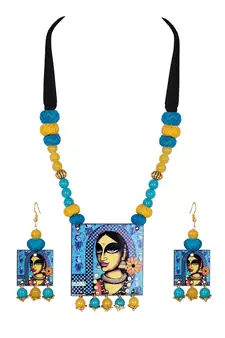 Blue necklaces