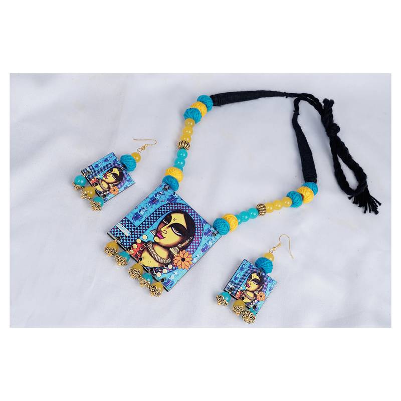 Blue necklaces