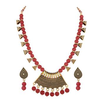 Maroon necklaces 1