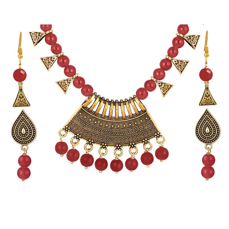 Maroon necklaces