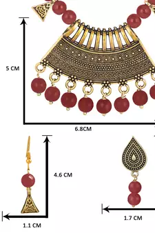 Maroon necklaces