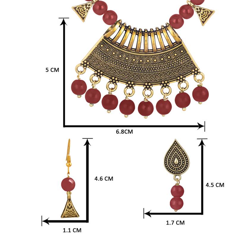 Maroon necklaces